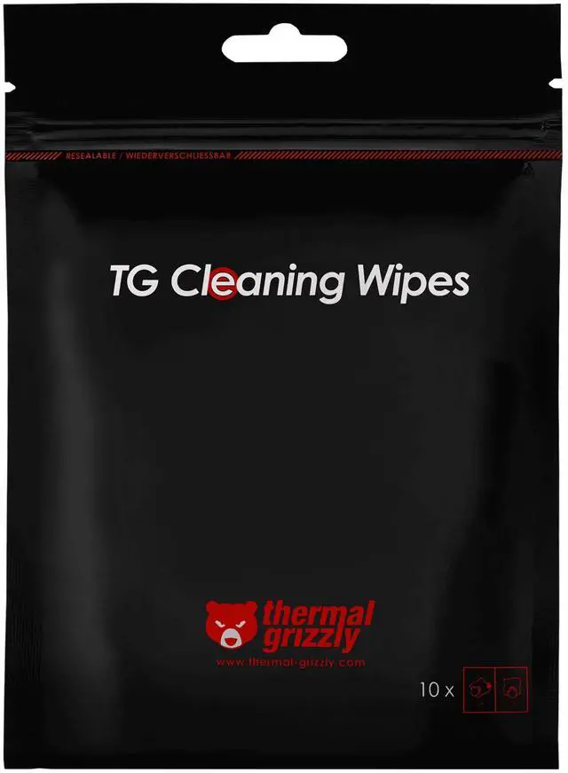 Alt view image 4 of 14 - Thermal Grizzly Cleaning Wipes - White (TG-CW-10)