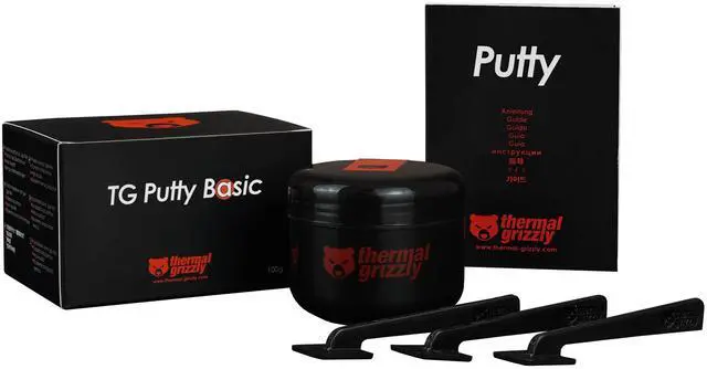 Alt view image 12 of 14 - Thermal Grizzly TG Putty Basic - 100 Gram - Electrically Non-Conductive Thermal Interface Material for GPU Modding and Thermal Pad Replacement