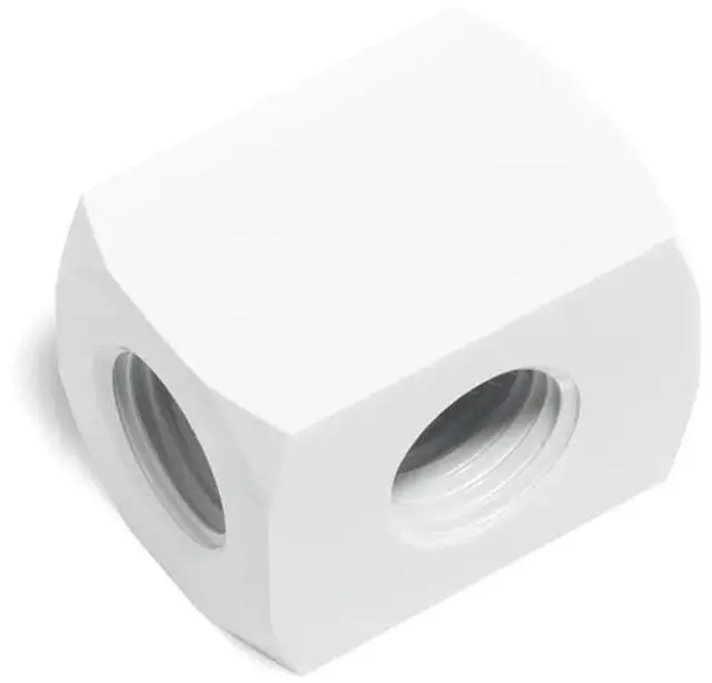 Alt view image 4 of 7 - Alphacool HF Connection Terminal TEE T-piece Round G1/4 - White (17629)