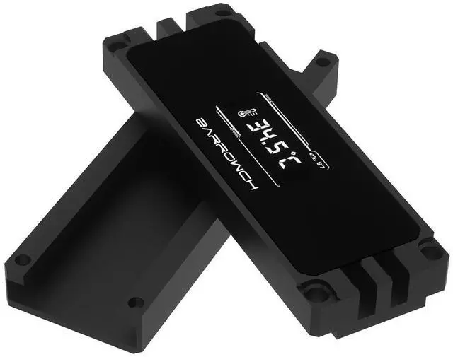 Alt view image 3 of 6 - Barrowch M.2 2280/22110 Full Aluminum Heatsink with Digital Display - Black (FBM2TZ-02)