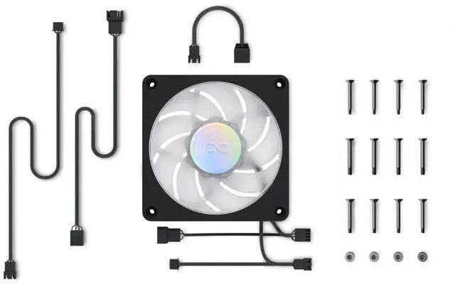 Alt view image 4 of 7 - Alphacool Apex Stealth Metal Aurora Fan Matt Black 2600rpm - 120x120x25mm (13777)
