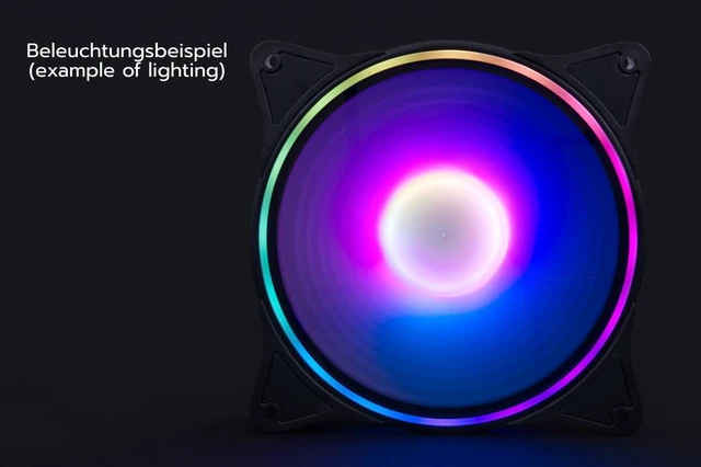 Alt view image 3 of 7 - Alphacool Rise Aurora 140mm Fan 140x140x25mm (24837)