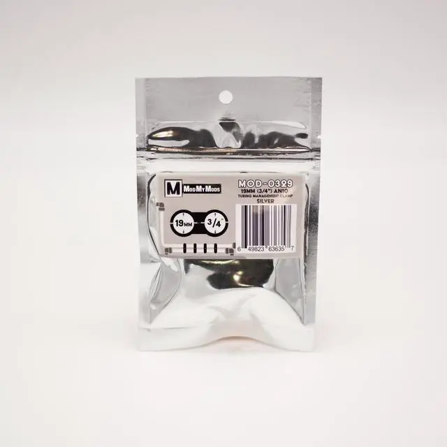 Alt view image 3 of 7 - ModMyMods ModClamp - 19mm (3/4") AN 10 Tubing Management Clamp - Silver (MOD-0329)