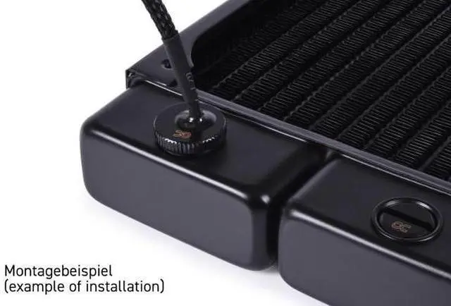 Alt view image 3 of 7 - Alphacool Eiszapfen Temperature Sensor Flat Fitting G1/4 - Black (17596)