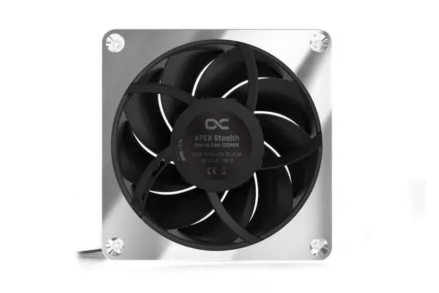 Alt view image 2 of 14 - Alphacool Apex Stealth Metal Fan 2000rpm Chrome - 120x120x25mm (13818)