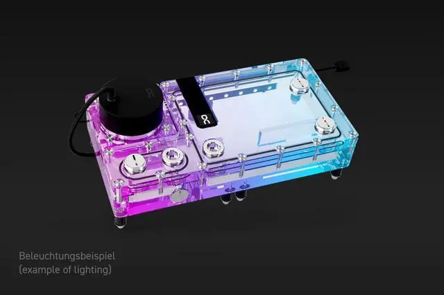 Alt view image 5 of 7 - Alphacool Core Flat Reservoir 240 Right with VPP Pump (15487)