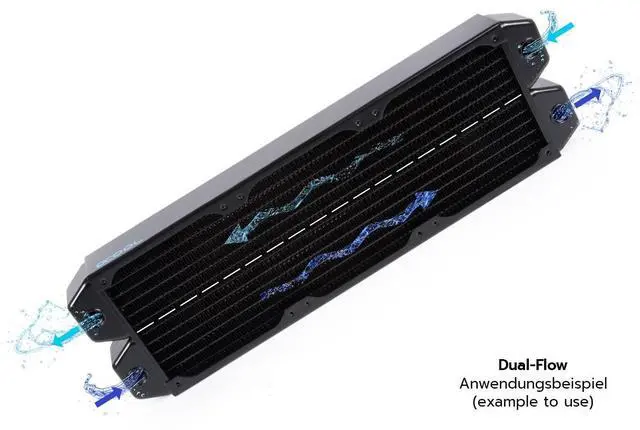 Alt view image 4 of 7 - Alphacool NexXxoS XT45 Full Copper Dual-Flow 360mm Radiator (14389)