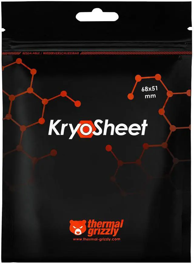 Alt view image 8 of 13 - Thermal Grizzly KryoSheet (68x51x0.2mm) Ultra High Thermal Conductivity Graphene Thermal Pad Perfect Alternative for Thermal Paste on CPU/GPU/PS4/PS5/Xbox Made in Sweden