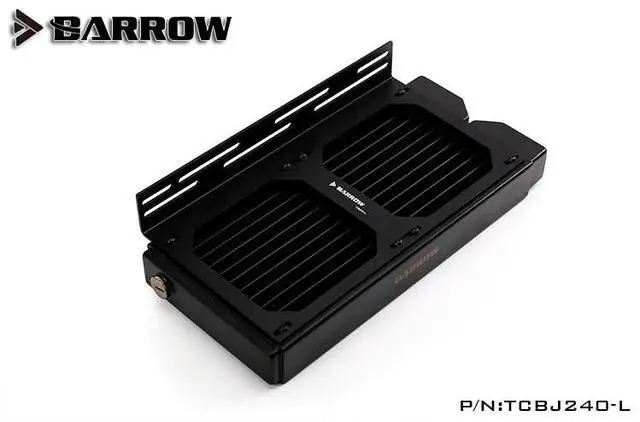 Alt view image 2 of 7 - Barrow 240mm Radiator "L" Bracket - Black (TCBJ240-L)