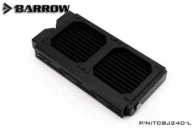 Alt view image 3 of 7 - Barrow 240mm Radiator "L" Bracket - Black (TCBJ240-L)