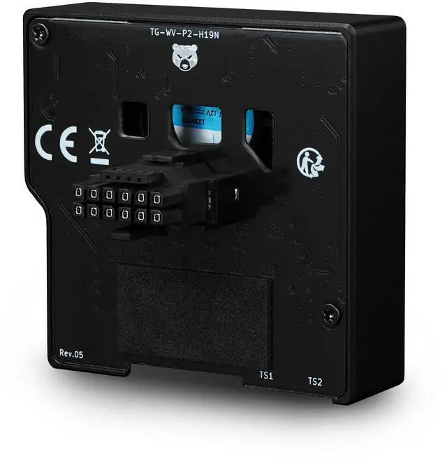 Alt view image 12 of 14 - Thermal Grizzly TG-WV-P2-H19N WireView Pro II GPU monitor normal TFT-IPS display 90° cable routing 12VHPWR GPU- Black