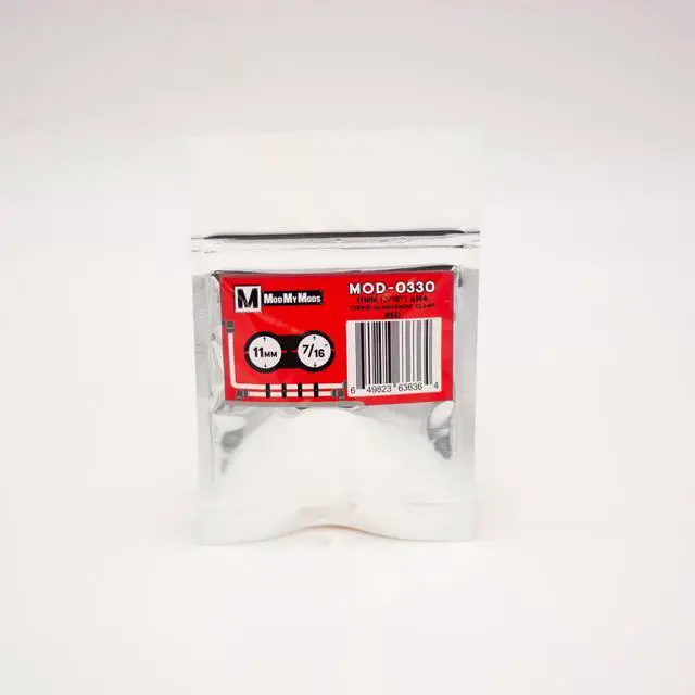 Alt view image 3 of 7 - ModMyMods ModClamp - 11mm (7/16") AN 4 Tubing Management Clamp - Red (MOD-0330)