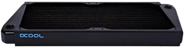 Alt view image 14 of 15 - Alphacool NexXxos ST30 Full Copper X-Flow Radiator 280, 140mm x 2, Dual Fan, Black