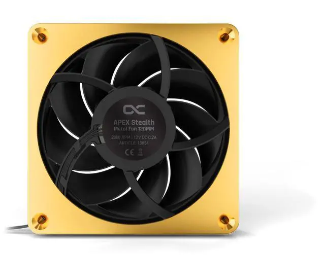 Alt view image 4 of 7 - Alphacool Apex Stealth Metal Fan 3000rpm Gold - 120x120x25mm (13856)
