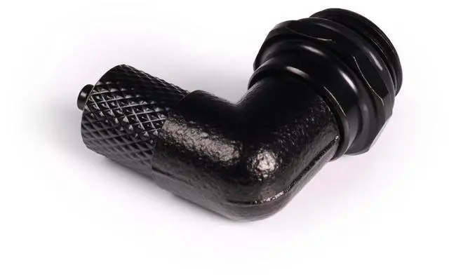 Alt view image 2 of 4 - Alphacool ES 5/3mm Compression Fitting 90° Rotatable G1/4 - Deep Black (17648)