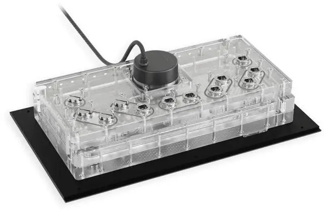 Alt view image 4 of 7 - Alphacool Apex Distroplate Dark Base Pro 901 with Apex Pump - Black (14630)