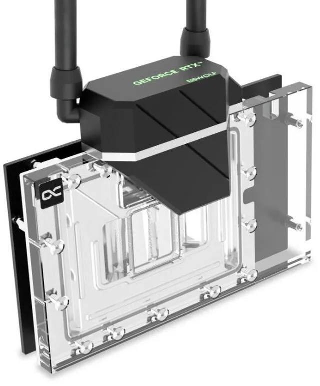 Alt view image 5 of 7 - Alphacool Eiswolf 2 AIO - 360mm RTX 4080 Founders Edition with Backplate (14487)