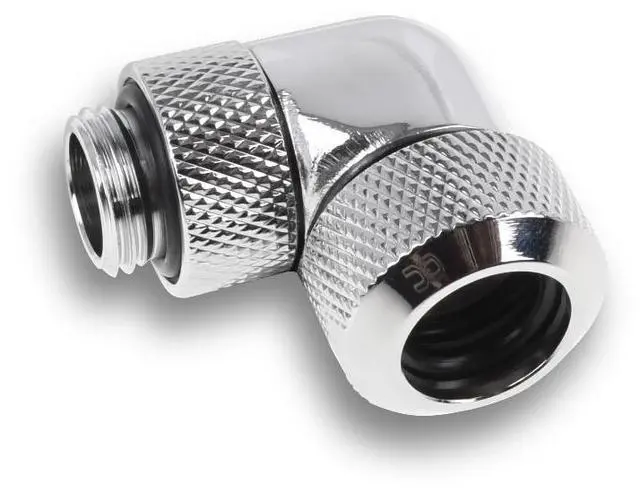 Alt view image 4 of 8 - Alphacool Eiszapfen 13mm HardTube Compression Fitting 90 Rotary G1/4 for Acryl/Brass Tubes -Chrome (1022482)