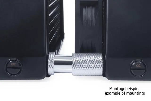 Alt view image 2 of 7 - Alphacool ES D-Plug 20mm G1/4 Male to Male Resizable Fitting - Chrome (17585)