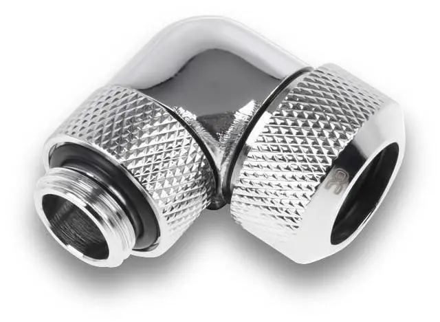 Alt view image 5 of 8 - Alphacool Eiszapfen 13mm HardTube Compression Fitting 90 Rotary G1/4 for Acryl/Brass Tubes -Chrome (1022482)