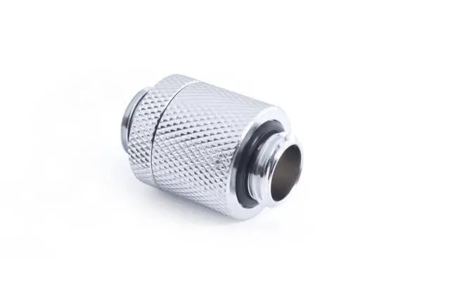 Alt view image 3 of 7 - Alphacool ES D-Plug 20mm G1/4 Male to Male Resizable Fitting - Chrome (17585)