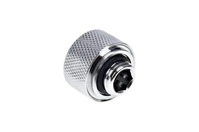 Alt view image 8 of 11 - Alphacool Eiszapfen G1/4" HardTube Compression Fitting for Plexi (Acrylic) / Brass Hard Tubes, 16mm OD, Chrome, 6-pack