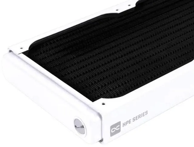 Alt view image 6 of 7 - Alphacool HPE-30 Full Copper 280mm Radiator - White (10224)