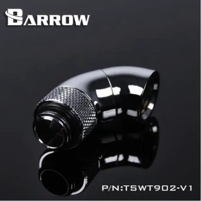 Alt view image 4 of 4 - Barrow G1/4" 90 Degree Male to Female Dual Rotary Snake Adaptor - Silver (TSWT902-V1-Silver)