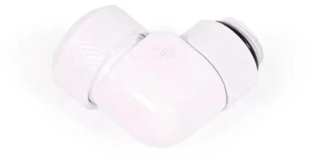 Alt view image 4 of 7 - Alphacool Eiszapfen 16mm HardTube Compression Fitting 90° Rotatable G1/4 - White (17621)