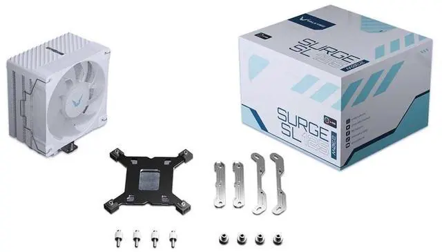 Alt view image 4 of 7 - Valkyrie Surge SL125 CPU Air Cooler - White (VK-SUR125W)