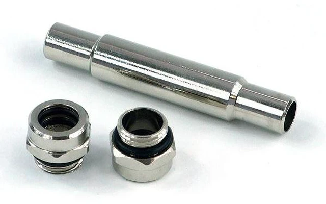 Alt view image 9 of 10 - Phobya Variable Length SLI/Crossfire Fitting, 3 Slot, Silver Nickel