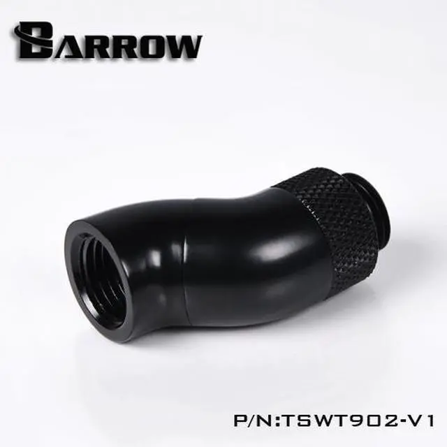 Alt view image 3 of 6 - Barrow G1/4" 90 Degree Male to Female Dual Rotary Snake Adaptor - Black (TSWT902-V1)