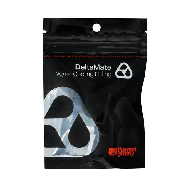 Alt view image 6 of 7 - Thermal Grizzly DeltaMate Female to Female Passthrough Fitting - Matt Nickel (TG-DM-FIT-0216)