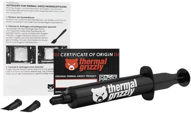 Alt view image 9 of 11 - Thermal Grizzly Hydronaut - Conductive, High Performance Thermal Paste - Extensive for air Cooling Systems, Water Cooling, for All heatsinks CPU and GPU (26 Gram / 10 ml)