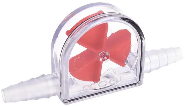 Alt view image 7 of 9 - Alphacool Eisfluegel Flow Indicator, Red Fins, Clear Body