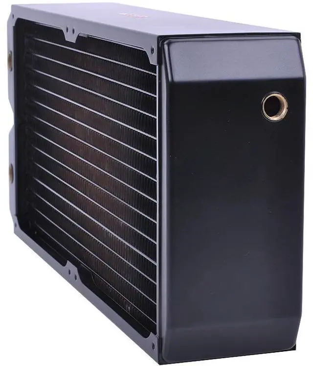 Alt view image 8 of 11 - Alphacool NexXxos Monsta Radiator 360, 180mm x 2, Dual Fan, Black