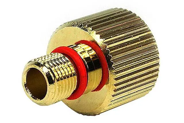Alt view image 4 of 4 - Phobya G1/4 to Eheim 1046 Knurled Outlet Adaptor - Gold Plated (52101)