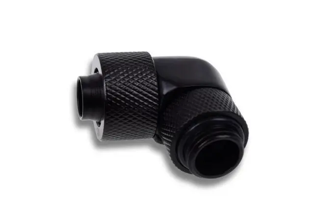 Alt view image 3 of 7 - Alphacool Eiszapfen 13/10mm Compression Fitting 90° Rotary G1/4 - Black - Four Pack (17611)