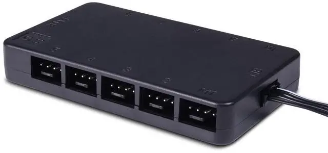 Alt view image 4 of 7 - Alphacool Core 10x 4-Pin PWM Splitter with SATA Power Connector (25667)