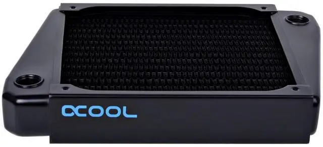 Alt view image 13 of 13 - Alphacool NexXxos ST30 Full Copper X-Flow Radiator 140, 140mm x 1, Single Fan, Black, G1/4, 30mm (14241)