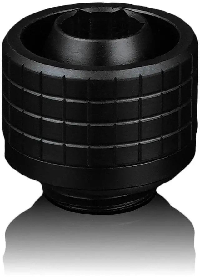 Alt view image 4 of 7 - Thermal Grizzly DeltaMate 16/10mm SoftTube Compression Fitting - ST16 - Black - 6 Pack, G1/4, Brass (TG-DM-FIT-6001)