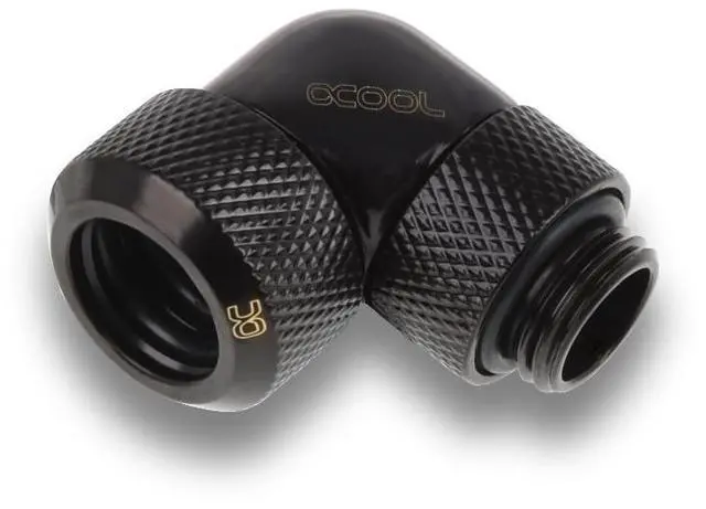 Alt view image 4 of 8 - Alphacool Eiszapfen 13mm HardTube compression fitting 90 rotatable G1/4 for Acryl/Brass Tubes - Bl (1022481)