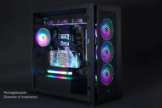 Alt view image 6 of 7 - Alphacool Aurora Vertical GPU Mount with Riser Cable (11951)