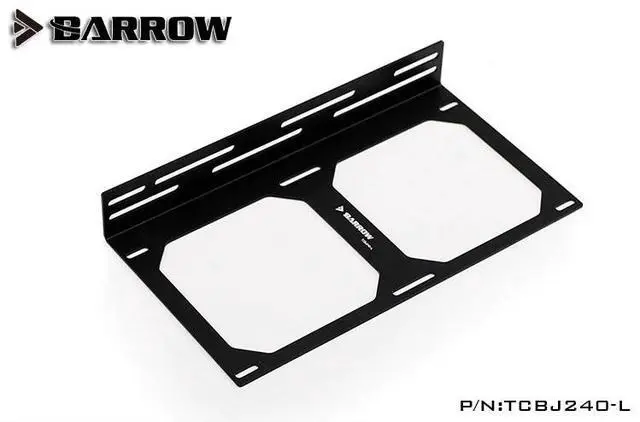 Alt view image 6 of 7 - Barrow 240mm Radiator "L" Bracket - Black (TCBJ240-L)