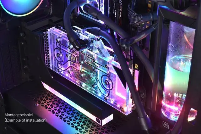 Alt view image 7 of 7 - Alphacool Aurora Vertical GPU Mount with Riser Cable (11951)