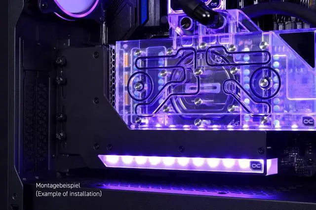 Alt view image 5 of 7 - Alphacool Aurora Vertical GPU Mount with Riser Cable (11951)