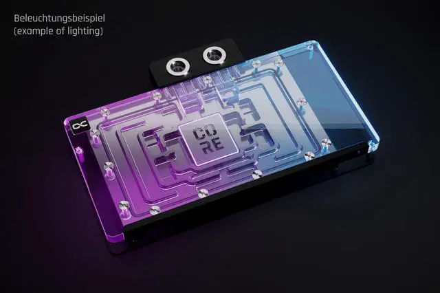 Alt view image 6 of 7 - Alphacool Core Geforce RTX 5080 Solid + AMP Waterblock with Backplate (14733)