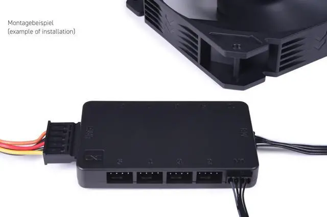 Alt view image 5 of 7 - Alphacool Core 10x 4-Pin PWM Splitter with SATA Power Connector (25667)
