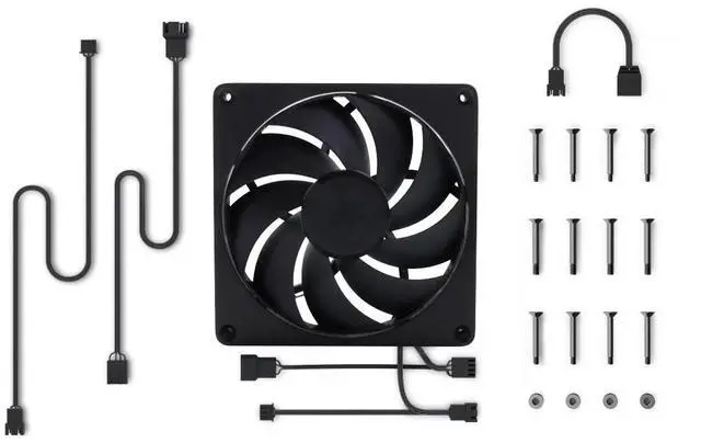 Alt view image 5 of 7 - Alphacool Apex Stealth Metal Fan 2500rpm Matte Black - 140x140x25mm (13760)