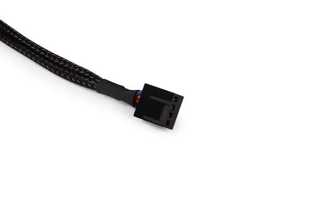 Alt view image 2 of 2 - Alphacool Fan Cable 4-Pin to 4-Pin Extension - 15cm - Black (18673)